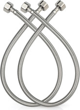 Faucet Supply Lines,24" Stainless Steel Braided Water Supply Line, 1/2" FIP X 1/