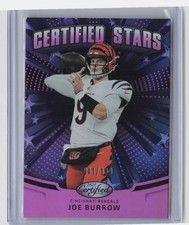 2025 Panini Certified #CST-JBW Joe Burrow Certified Stars Mirror Pink #/199