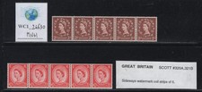 WC1_24630.ENGLAND. Valuable strips of 1955-1957 stamps. Sc.320A,321B. MNH