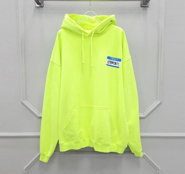 vetements Hello My Name Over Hoodie 94578427