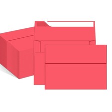 100 PCS Red A7 Envelopes For Invitations Self Seal Printable 5x7 Inch