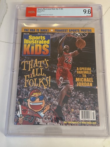 SI for Kids March 1999 Michael Jordan Farewell Cards & Poster PSA 9.6 Newsstand