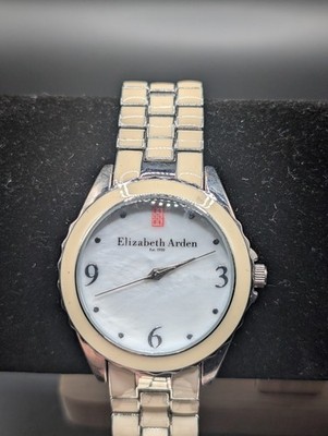 Elizabeth Arden Two Tone Quartz Analog Women's White Dial Watch