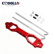 Red New Billet Aluminum Car Battery Tie Down Mount Bracket Brace Bar & J Bolts