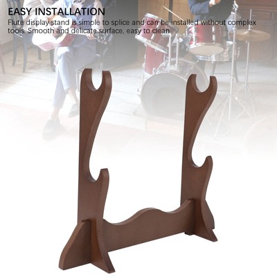 Desktop Flute Stand Display Holder Laminated Board 2 Layer Bamboo Flute Storage
