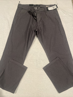 Mavi Jeans Johnny Slim Leg Stone Diagonal Twill Gray Pants 33/34
