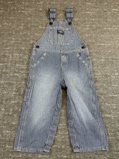 OshKosh Vestbak Overalls Railroad Striped Toddler Boys Sz 24 M Farmer Country