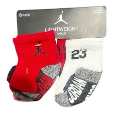 NJ0459-R78 TODDLERS AIR JORDAN JUMPMAN ANKLE SOCKS 6PACK