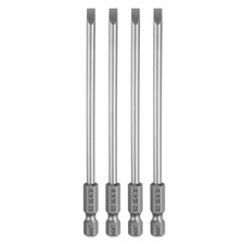 4pcs SL4.0 Slotted Screwdriver Bits 4" Long Magnetic Head Screw Driver Drill Bit