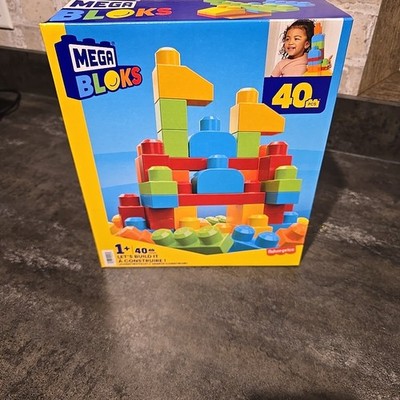 FISHER Price Mega Bloks 40 PC kids Let's Get Building Blocks for 1+ yrs old  NEW