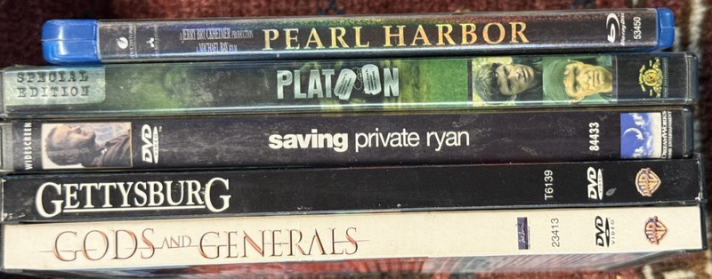 WAR DRAMA DVD's & BluRay Lot of 5 Movies
