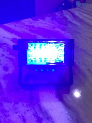 GEMMY Halloween Mini-Strobe Light Effect Box Battery-Operated Portable Blue