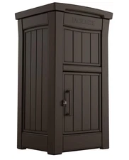 Keter Delivery Box for Porch with Lockable Secure Storage Compartment Brown