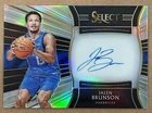2018-19 Panini Select Jalen Brunson Prizm Rookie On-Card Auto # /199 Knicks Mavs