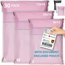 30 Pack Poly Mailer Shipping Bags with Label Pouch Self Seal Clothing Mailers