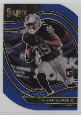 2020 Panini Select Field Level Blue Prizm Die-Cut Bryan Edwards Rookie RC 1ek2