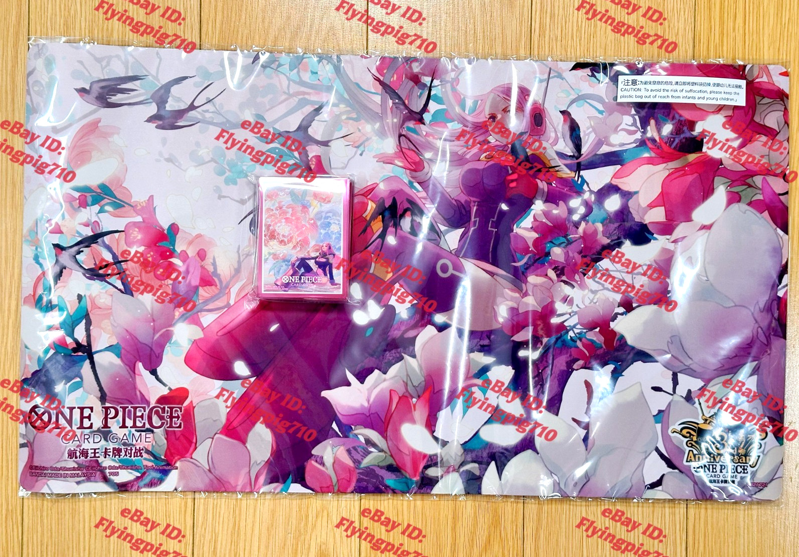 One Piece Chinese Card 3rd Anniversary Jewelry Bonney Card Playmat Sleeve Bundle