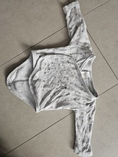 Wickelbody Langarm Grau Größe 62/68