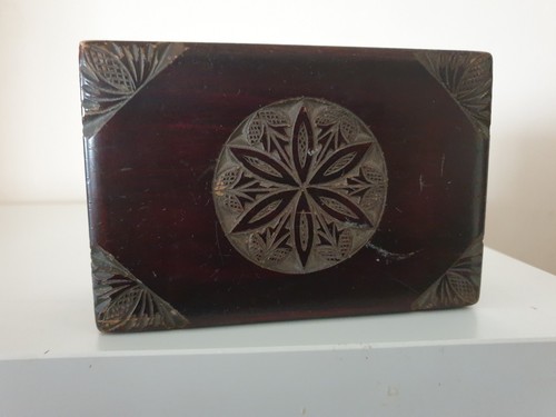 Antique Wooden Trinket Box - Picture 8 of 9