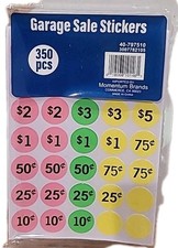 350 Garage Sale Stickers