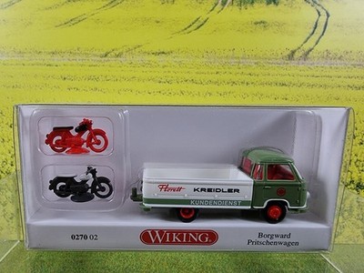 1:87 Wiking 0270 02 Borgward Pritschenwagen Kreidler Ladung 2 x Moped OVP / B09