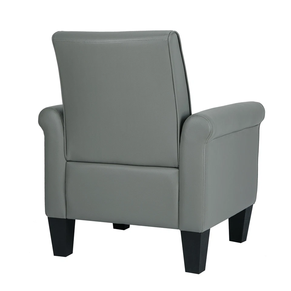Faux Leather Accent ArmChair Modern Chair Comfy Single Sofa for Living Room - Image 3 of 4