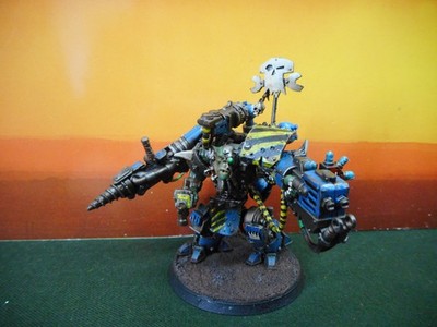 WH 40k Miniatur Big Mek Space Orks HQ Mekboss KMB Shokk-Boosta Kitbash