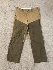 Vintage Key Imperial Pants Mens 36x30 Brown Green Double Knee Hunting USA 80s