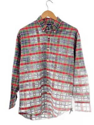 GAP Old Long-Sleeve Shirt, Size S Multicolor Check