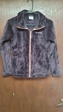 Columbia Girls Black Soft Fireside Sherpa Full - Zip Jacket Large 14/16 