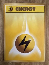 Lightning Energy Base Set Japanese Pokemon Card Old Back Vintage Common - MP
