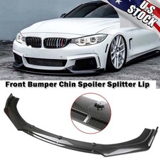 For Bmw Car Front Bumper Lip Chin Spoiler Splitter Body Kit Carbon Fiber 3pcs