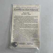 Réplica de bola mosquete vintage del Museo Castillo de San Marcos calibre .69 / 19 mm