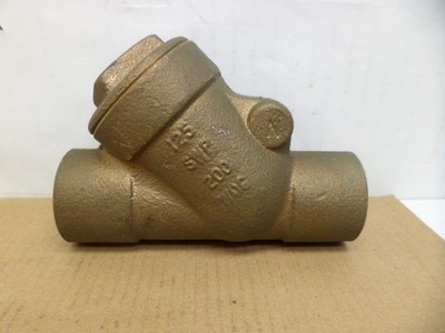 NIBCO S-413-YLF  1''  SWING CHECK VALVE PTFE SEAT DISC BRONZE 125 SWP 200 WOG NOS