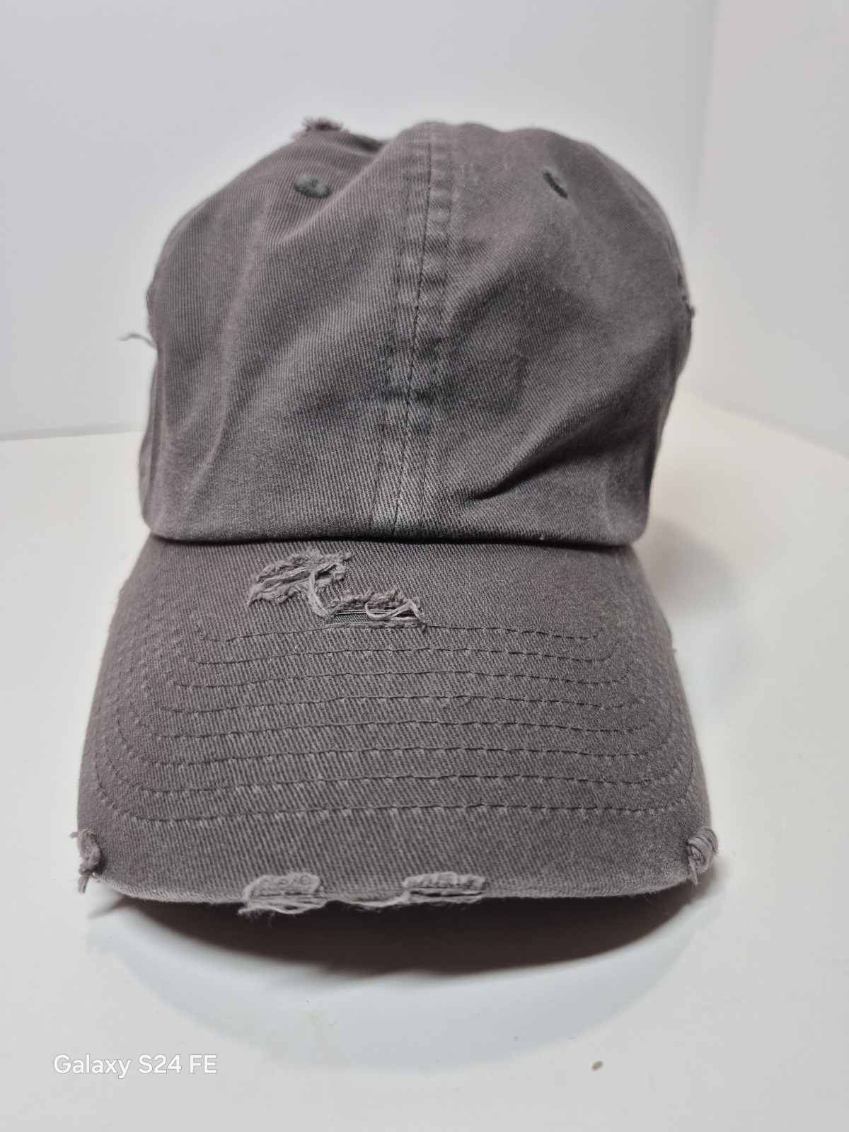 PONY Cappello Berretto Kbethos Donna Coda di Cavallo Grigio Anticato Cinturino Schiena