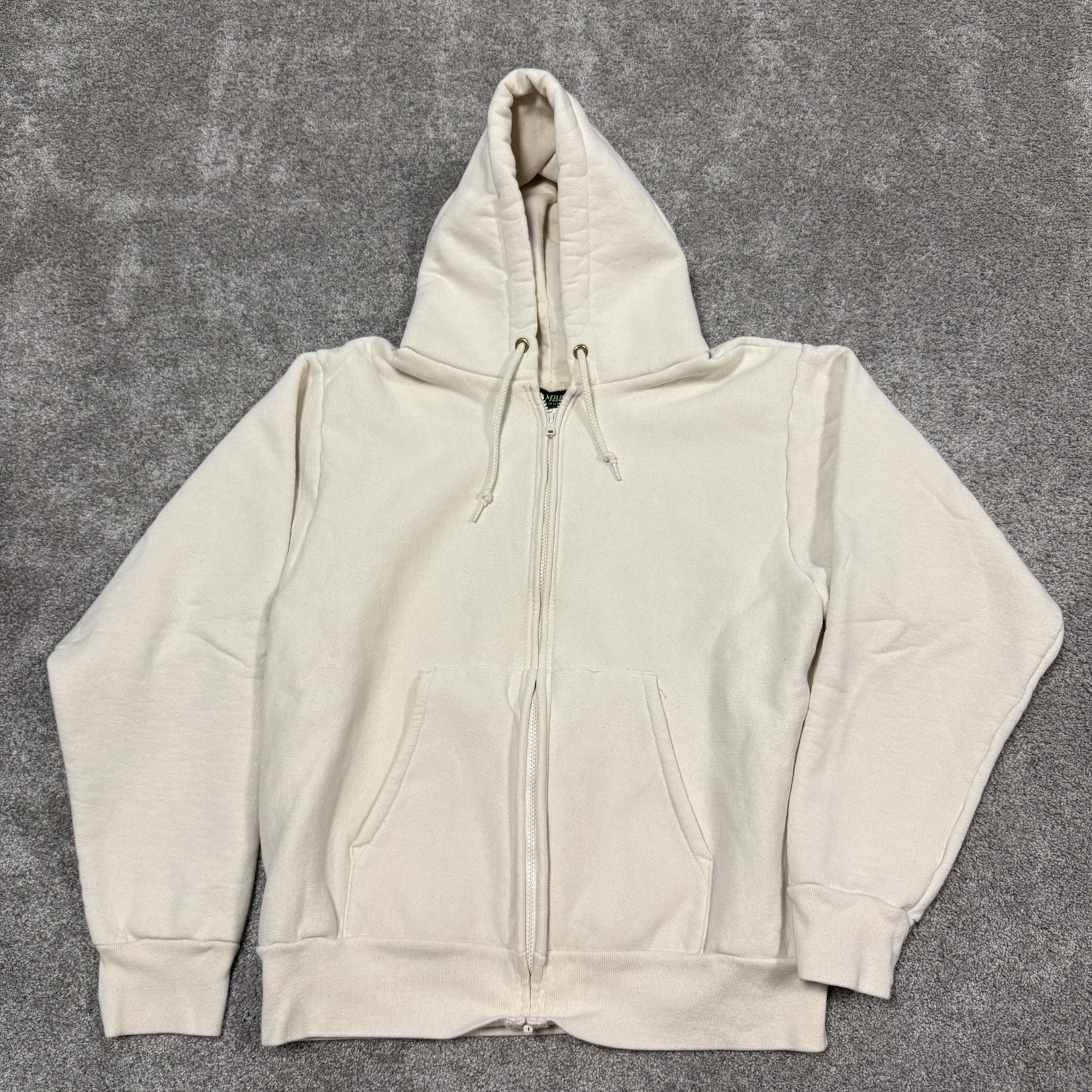 Vintage Camber Full Zip Up Lined Hoodie Mens Large Tan 90s Thick USA