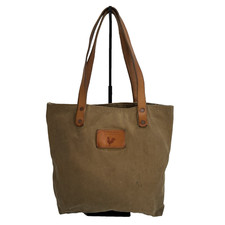 Meanwhile Back On The Farm Khaki Canvas Classic Shoulder Bag Tote Purse