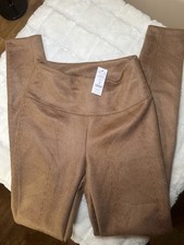 White House Black Market Faux Suede Brown RunWay Leggings Size 0S NWT