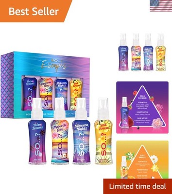 4-Piece  Body Mist Set: Long-Lasting Floral Fragrances for Everyday Use