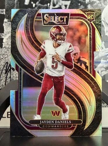 Jayden Daniels - 2024 Panini Select Silver Prizm Die-Cut - #112 (RC)