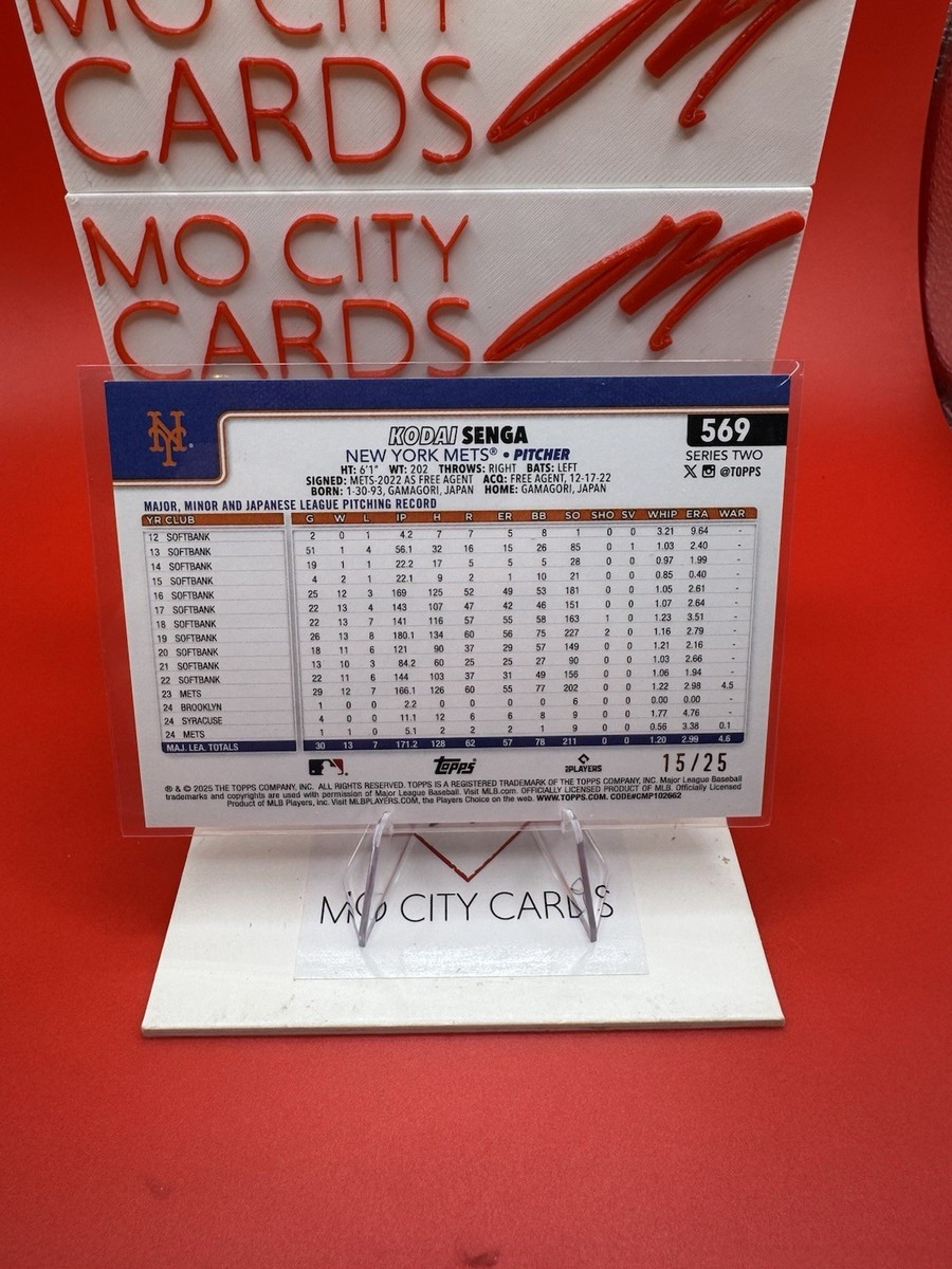 2025 Topps Series 2 Kodai Senga Memorial Day Camo /25 New York 2025 Topps Series 2 Kodai Senga Memorial Day Camo /25 New York