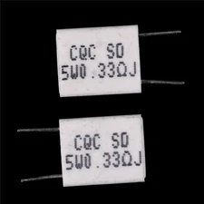10Pcs 5W 0.33Ohm Cement Resistor Non-Inductive Ceramics Resistor Bpr.N8