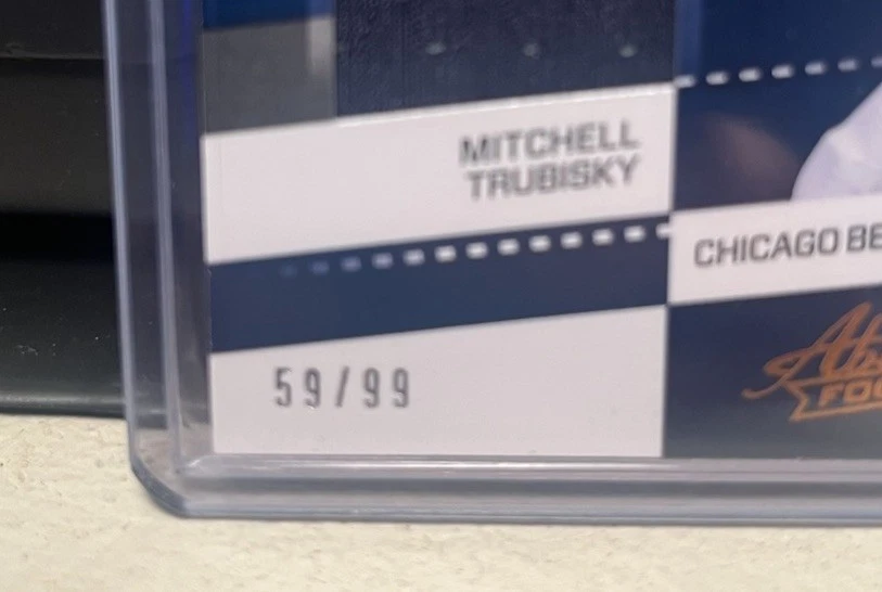 2017 Panini Absolute Rookie Jerseys /99 Mitchell Trubisky RC #37 Chicago Bears - Image 2 of 3