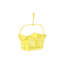 ENGELLAND Wäscheklammern-Korb Hängekorb Griff Haken Kunststoff Hängen Gelb