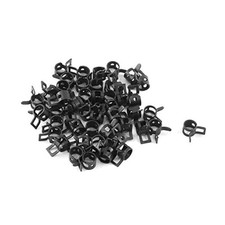 50 Pcs Spring Band Type Clamps ID Black Spring Hose Clip for Fuel 6mm 1/4Inch
