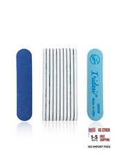 Mini limas de uñas profesionales azules 120/240 tablas de esmeril lavables 3-1/2