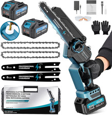 Mini Motosega a Batteria, 8 Pollici Motosega Elettrica Brushless Con 8000Mah Bat
