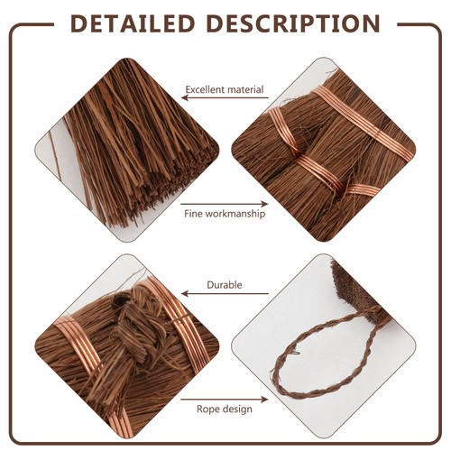 Tea Ceremony Brown Brush Besom Shopping Fireplace Broom Outdoor Palm Fiber - Picture 10 of 12