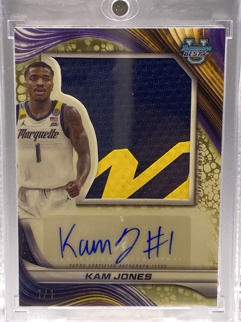 Kam Jones Auto #1/1 2025 Topps Bowman Best U Marquette