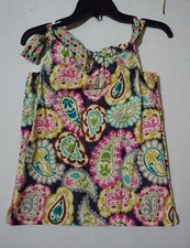 Girls Handmade Sack Dress. Size 4/5. Adjustable. Lined, Paisley